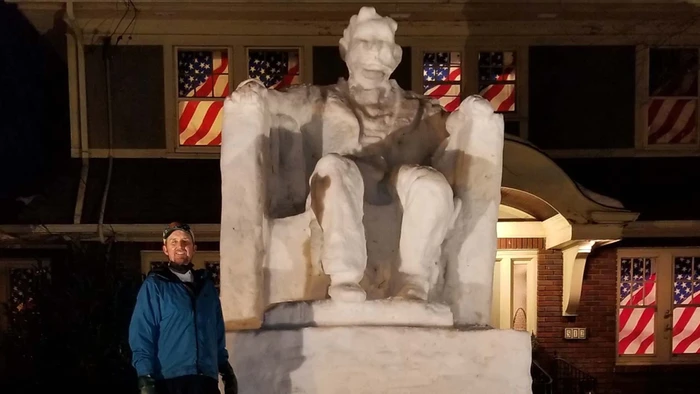 Patung salju Lincoln Patung salju Lincoln