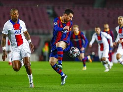 Barcelona dan Paris Saint-Germain bertanding pada leg pertama 16 besar Liga Champions di Camp Nou. AP Photo/Joan Monfort.