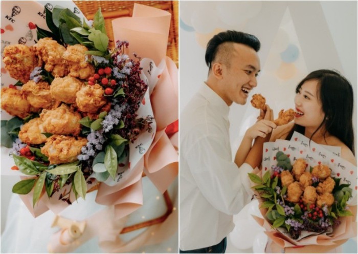 Romantis! Pria Ini Lamar Kekasihnya dengan Buket Ayam Goreng Romantis! Pria Ini Lamar Kekasihnya dengan Buket Ayam Goreng