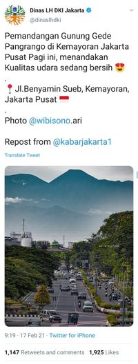 Viral Foto Gede Pangrango Tampak Besar Dari Jakarta, Fotografer Bantah ...