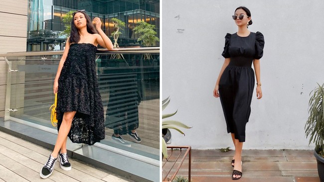 Kedua pemeran pendukung itu sering tampil feminin saat OOTD di Instagramnya. Glenca Chysara menggunakan dress hitam lengan puffy. Gayanya itu disebut mirip pemeran Ko Moon Young di drama Korea Its Okay To Not Be Okay. Sementara Ayya yang lebih suka tampil seksi menggunakan dress hitam berpotongan off shoulder.  Foto: Instagram