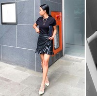 Sama-sama pakai rok dan kaus hitam, kedua pesinetron ini aslinya selalu tampil stylish.  Foto: Instagram