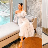 Ketika kedua pemeran pendukung Ikatan Cinta ini bergaya seksi dengan dress putih. Glenca Chysara yang menjadi adik Amanda Manopo di Ikatan Cinta menggunakan dress putih berpotongan one-shoulder, dan Ayya Renita yang berperan sebagai ART menggunakan dress off-shoulder.  Foto: Instagram