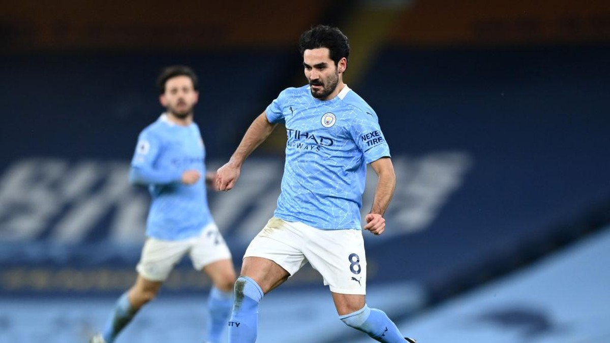 Ilkay Guendogan mengalami cedera saat latihan menjelang final Liga Champions. (Foto: Getty Images/Shaun Botterill)