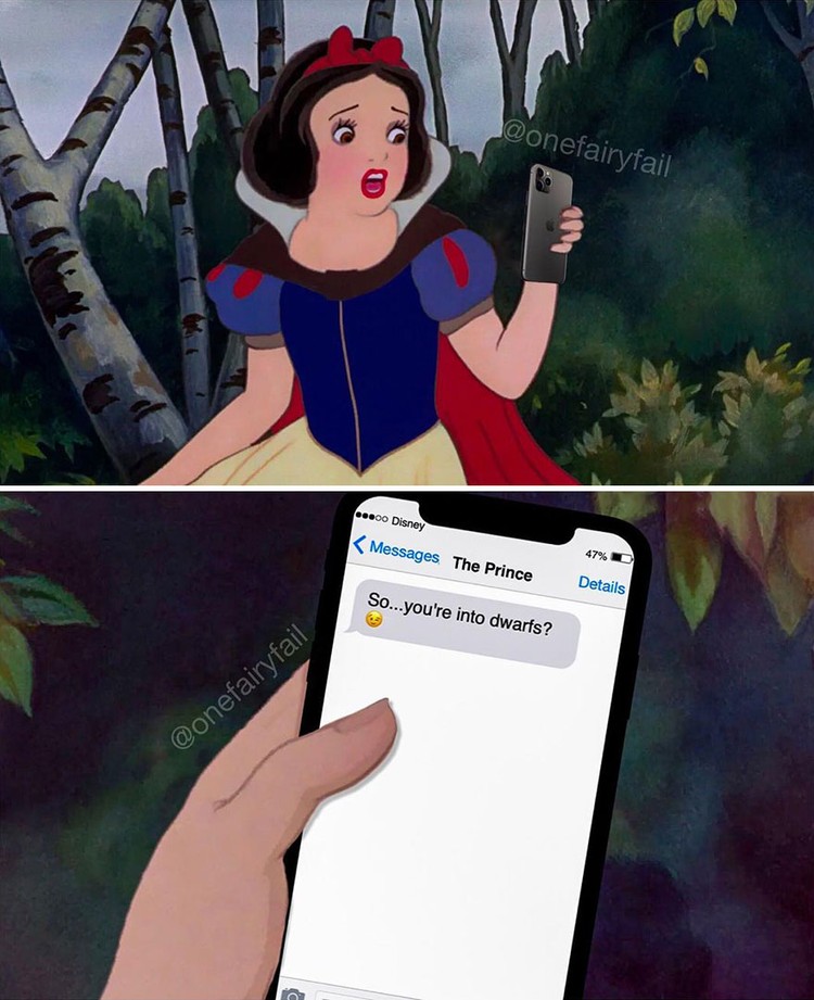 Karakter Disney pakai gadget Karakter Disney pakai gadget
