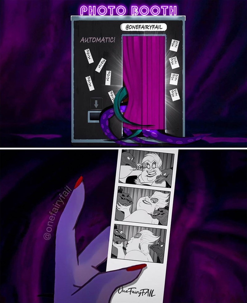 Karakter disney pakai gadget