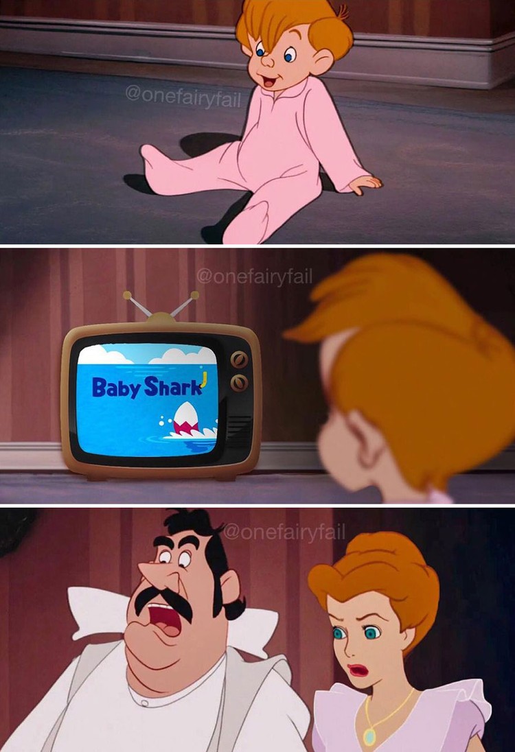 Karakter disney pakai gadget
