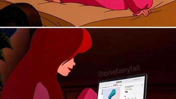 Ariel belanja online. Foto: instagram.com/onefairyfail/