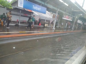 Stasiun Tebet Tergenang, Perjalanan KRL Sampai Stasiun Pasar Minggu