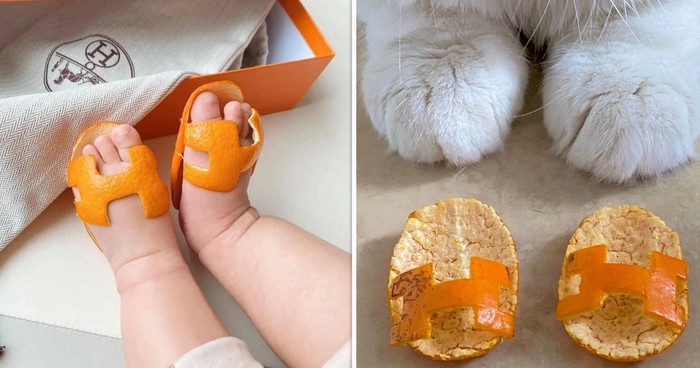 Tren Replika Sandal Hermes dari Kulit Jeruk Ini Bikin Gemas