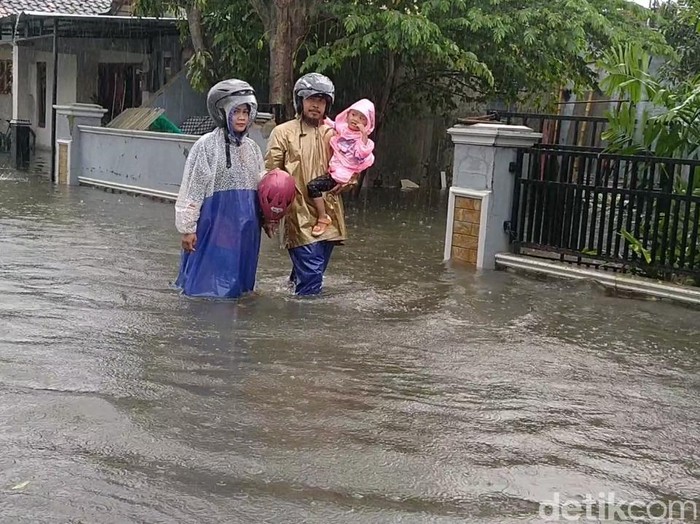 Banjir di Kota Pekalongan, Jumat (19/2/2021).