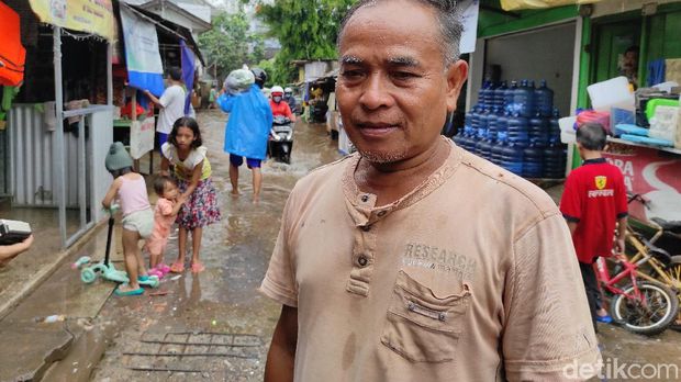Cerita Warga Kemang Utara IX Jaksel Dua Hari Dilanda Banjir (Foto: Azhar/detikcom)
