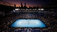 Tampilan umum Rod Laver Arena saat pertandingan Australia Open di Melbourne Park, Melbourne, Australia. Getty Images/Daniel Pockett  