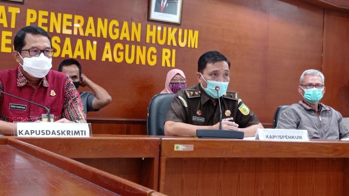 Kejagung konpers penangkapan peretas database milik mereka, Jumat (19/2/2021). Peretas masih berumur 16 tahun dan tak ditahan.