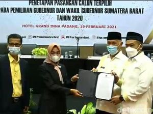 Tok! Mahyeldi-Audy Sah Jadi Gubernur-Wakil Gubernur Sumbar Terpilih