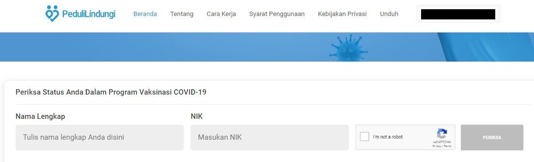 Cara cek penerima vaksin COVID-19 pedulilindungi.id