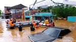 Banjir, Warga Perumahan Bumi Nasio Indah Dievakuasi