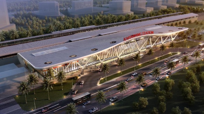 Ini adalah render desain stasiun kereta cepat Jakarta-Bandung