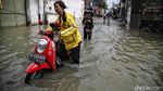 Motor Mogok Akibat Banjir di Kapuk Muara