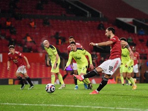 Spesialis Penalti: Bruno Fernandes Salip Messi dan Salah