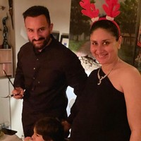 Untuk kesempatan yang lebih formal, Kareena Kapoor memilih sesuatu yang lebih gelap. Seperti dress hitam berleher asimetris yang dipakainya saat perayaan Natal ini. (Foto: Instagram/@kareenakapoorkhan)