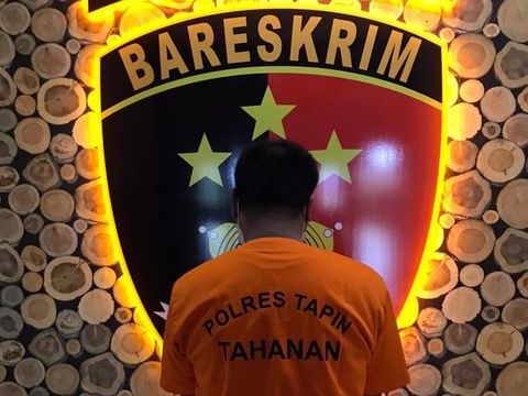 Polres Tapin menangkap pria berinisial MTS yang mengunggah konten berbau pedofilia dan juga mencabuli dua bocah (dok Polres Tapin)