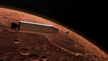 Perangkat di orbit Mars kemudian akan menangkap kontainer itu dan menuju ke Bumi. Inilah pertama kalinya ada sampel dari Mars untuk diteliti di Bumi. Foto: NASA