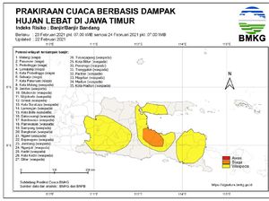 7 Daerah di Jatim Siaga Banjir Bandang, 28 Kab/Kota Diimbau Waspada