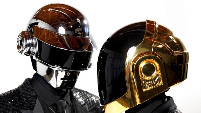 FILE - In this April 17, 2013 file photo, Thomas Bangalter, left, and Guy-Manuel de Homem-Christo, from the music group, Daft Punk, pose for a portrait in Los Angeles. The Grammy-winning French act have announced their break up. (Photo by Matt Sayles/Invision/AP, File)