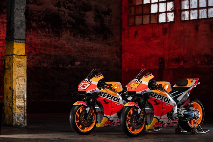 Repsol Honda meluncurkan motor MotoGP untuk musim 2021.