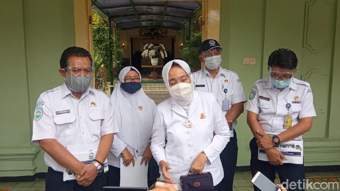 Kepala BMKG Dwikorita Karnawati di Kantor Gubernur DIY, Kemantren Danurejan, Kota Yogyakarta, Selasa (23/2/2021).