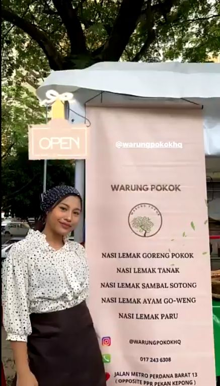 Lulus Kuliah, Wanita Cantik Ini Pilih Jualan Nasi Lemak di Pinggir Jalan