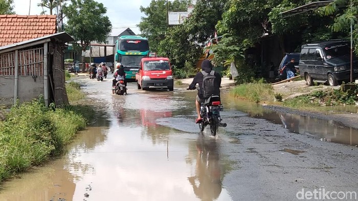 Banjir di Desa Mustokoharjo, Pati kota, Rabu (24/2/2021) pagi.