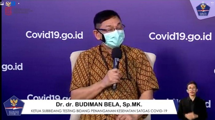 Ketua Subbidang Testing Bidang Penanganan Kesehatan Satgas COVID-19, Budiman Bela