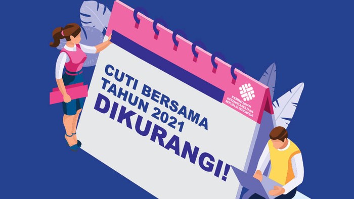 Cuti bersama tahun 2021 resmi berkurang. Hal itu tertuang dalam Surat Keputusan Bersama (SKB) 3 Menteri