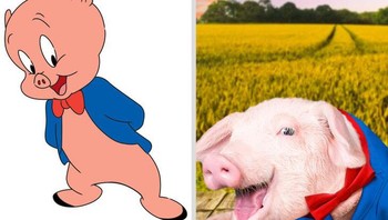 Porky Pig dari film Looney Tunes. Foto: Brightside