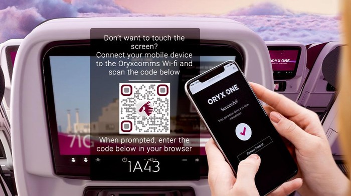 Inflight entertainment zero touch Qatar Airways