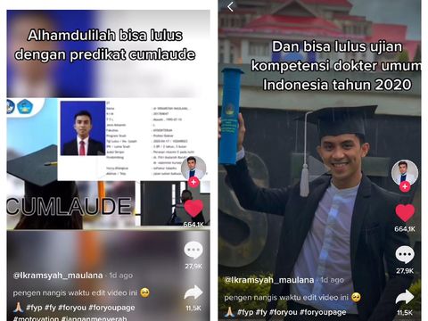 tiktok Kisah pria yang berhasil meraih impiannya untuk menjadi dokter