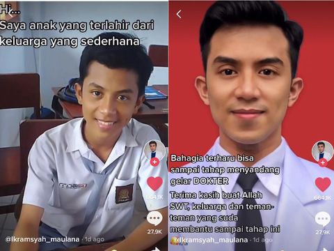 tiktok Kisah pria yang berhasil meraih impiannya untuk menjadi dokter