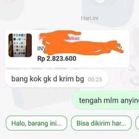 Mungkin si pembeli mengira penjual dan kurirnya bekerja 24 jam tanpa henti kali ya. Bikin auto emosi aja kan malam-malam. Foto: Twitter/@txtdarionlshop