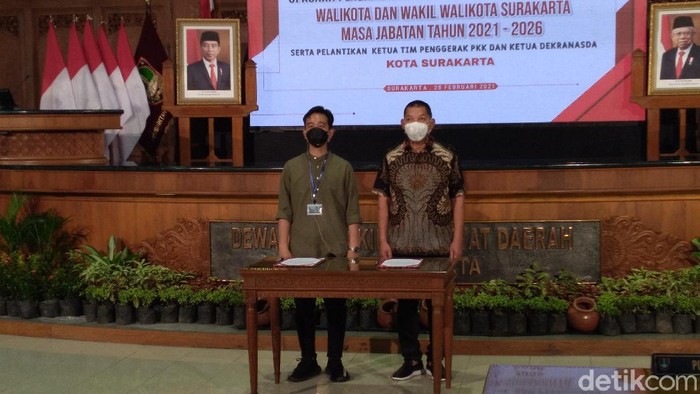 Geladi bersih acara pelantikan Wali Kota dan Wakil Wali Kota Solo, Kamis (25/2/2021).