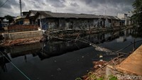 Begini penampakan terkini lokasi yang akan di bangun jembatan di kawasan Tanah Merah, Rawa Badak Selatan, Jakarta Utara.