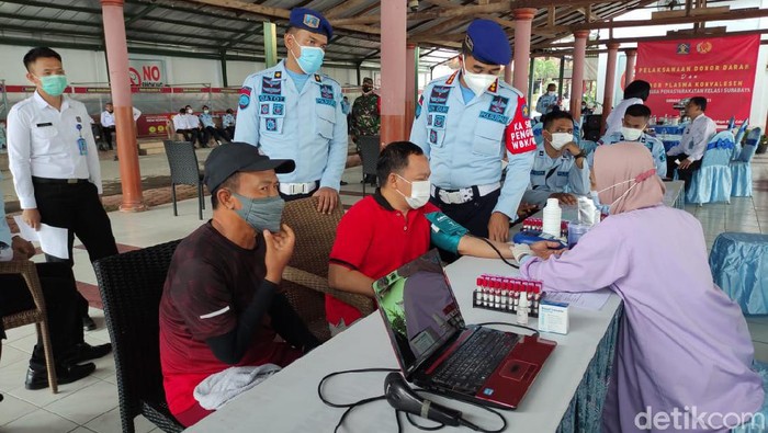 Penyintas COVID-19 Napi Lapas Porong Kompak Donor Darah Plasma Konvalesen