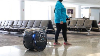Foto: Robot Gita, Si Pengantar Makanan di Bandara