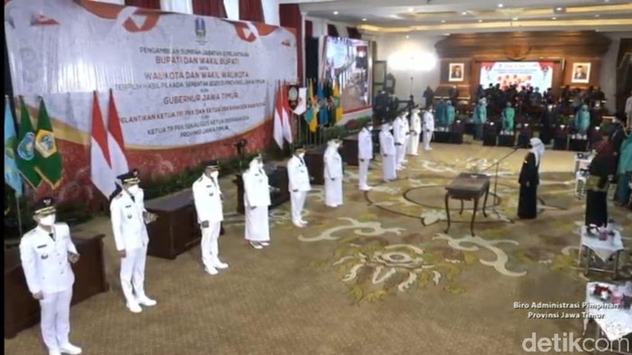 17 Bupati/Wali Kota terpilih di Jawa Timur dilantik hari ini