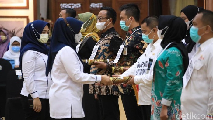 Gladi Bersih Pelantikan Kepala Daerah di Grahadi pada Rabu (24/2)