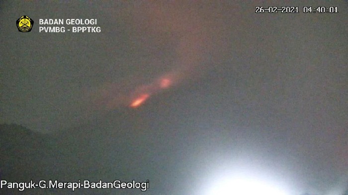 Luncuran awan panas Merapi, 26/2/2021 pagi