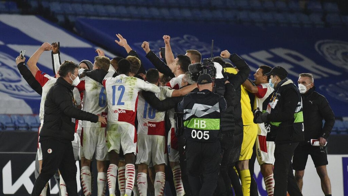 Slavia Praha menyingkirkan Leicester City di 32 besar Liga Europa (AP/Rui Vieira)