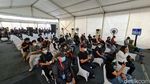 Potret Suasana Vaksinasi Corona untuk Wartawan di Senayan