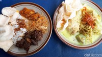 Nasi uduk dan lontong sayur di sini sangat pas dijadikan pilihan menu sarapan. Gerai Bu Partono buka setiap hari mulai pukul 7 pagi. Foto: detikfood
